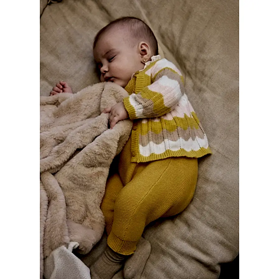 Mayoral Kışlık Kız Bebek Bluz Örme Ceket Tulum Set Sarı