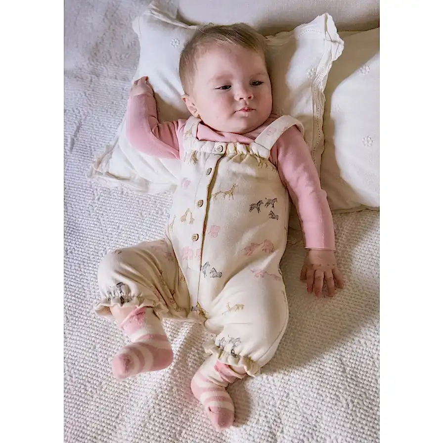 Mayoral Kışlık Kız Bebek Bluz Tulum Set Pembe