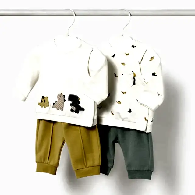 Mayoral Kışlık Erkek Bebek Sweatshirt Eşofman Dörtlü Set Sarı