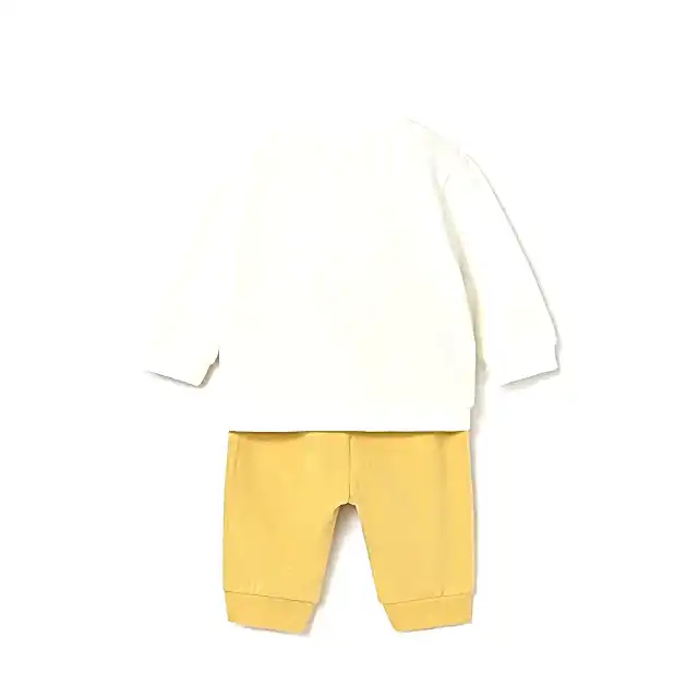 Mayoral Kışlık Erkek Bebek Sweatshirt Eşofman Dörtlü Set Sarı