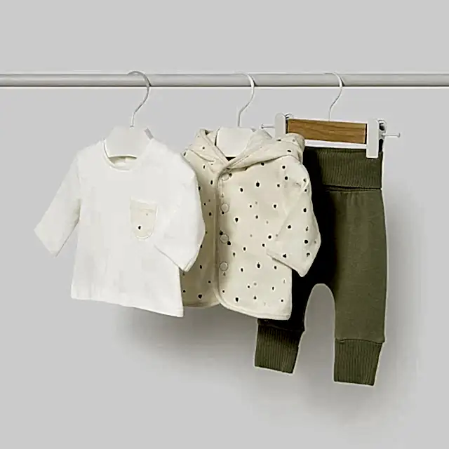 Mayoral Kışlık Kız Bebek Ceket Bluz Eşofman Set Ekru