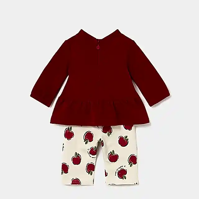 Mayoral Kışlık Kız Bebek Bluz Eşofman Set Kırmızı