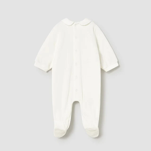 Mayoral Kışlık Kız Bebek Kadife Tulum Ekru