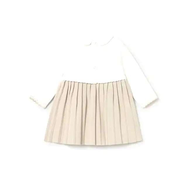 Mayoral Kışlık Kız Bebek Örme Elbise Bej