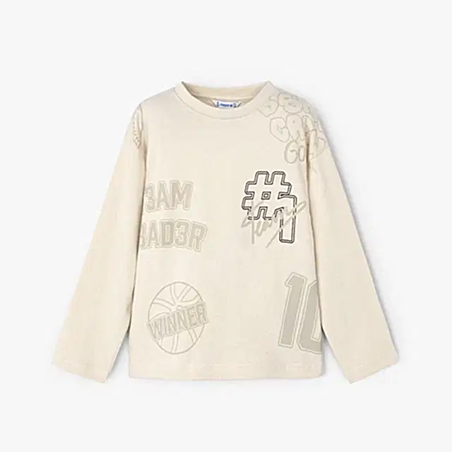 Mayoral Kışlık Erkek Uzun Kol T-shirt Bej