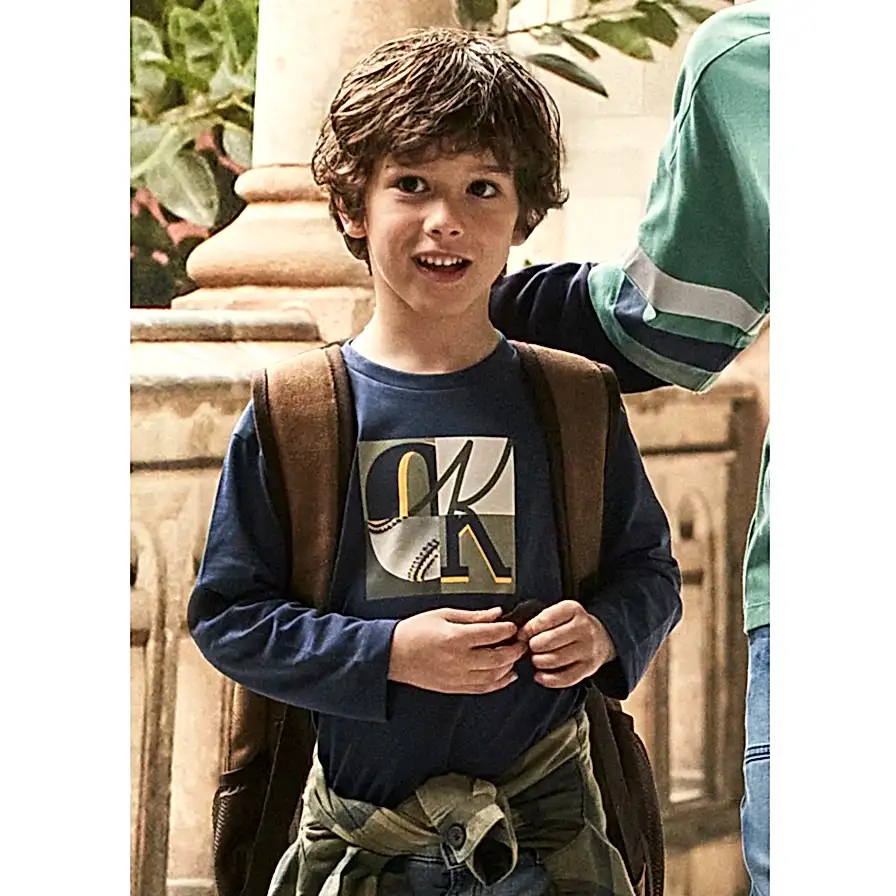 Mayoral Kışlık Erkek Uzun Kol T-shirt Lacivert