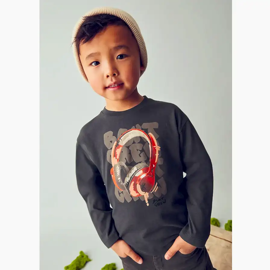 Mayoral Kışlık Erkek Uzun Kol T-shirt Siyah