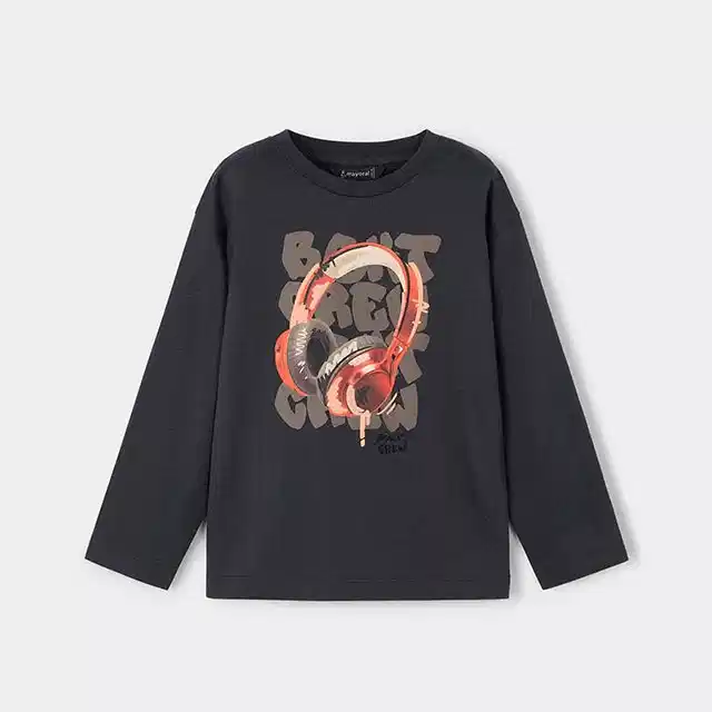 Mayoral Kışlık Erkek Uzun Kol T-shirt Siyah