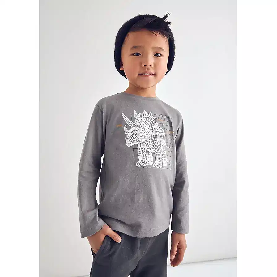 Mayoral Kışlık Erkek Uzun Kol T-shirt Gri