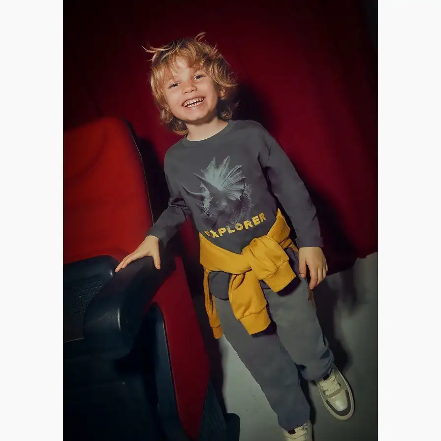 Mayoral Kışlık Erkek Uzun Kol T-shirt Siyah