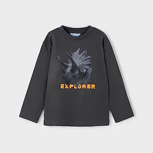 Mayoral Kışlık Erkek Uzun Kol T-shirt Siyah