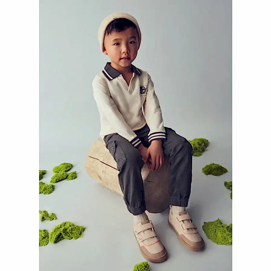 Mayoral Kışlık Erkek Uzun Kol Polo T-shirt Bej