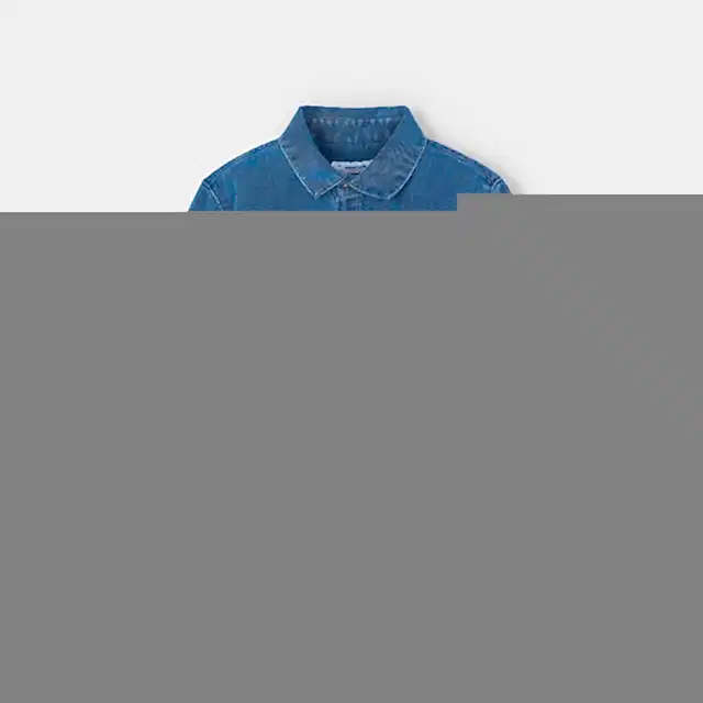 Mayoral Kışlık Erkek Denim Uzun Kol Gömlek Mavi