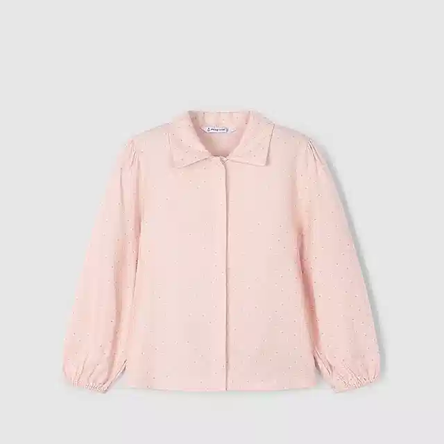 Mayoral Kışlık Kız Uzun Kol Bluz Gömlek Pembe