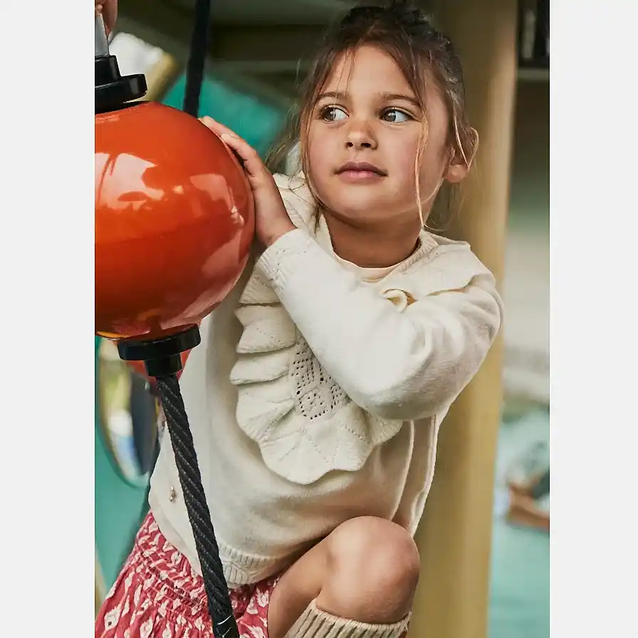 Mayoral Kışlık Kız Örme Kazak Ekru