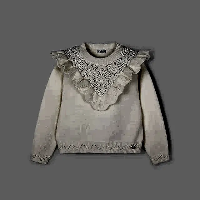 Mayoral Kışlık Kız Örme Kazak Ekru