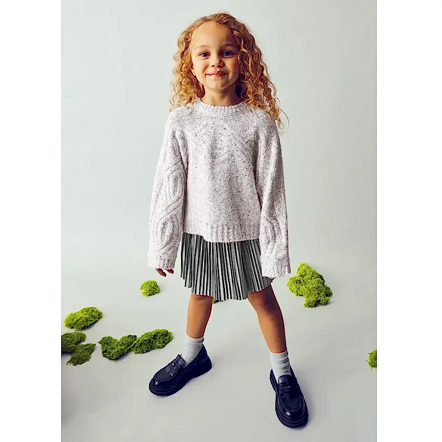 Mayoral Kışlık Kız Örme Kazak Gri