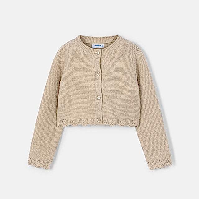 Mayoral Kışlık Kız Örme Hırka Ceket Bej