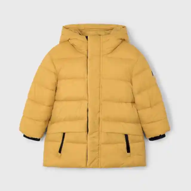 Mayoral Kışlık Erkek Kapşonlu Uzun Anorak Mont Sarı