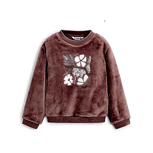 Mayoral Kışlık Kız Polar Uzun Kol Sweatshirt Pembe