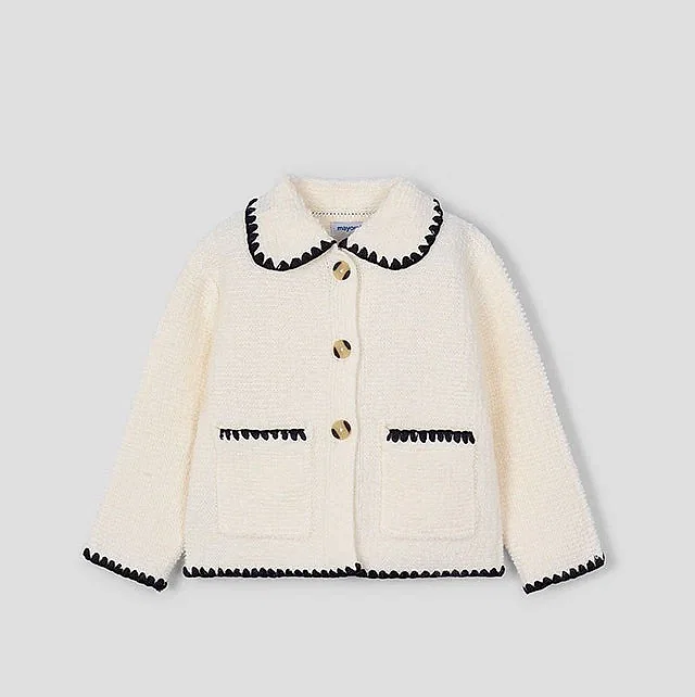 Mayoral Kışlık Kız Örme Ceket Ekru