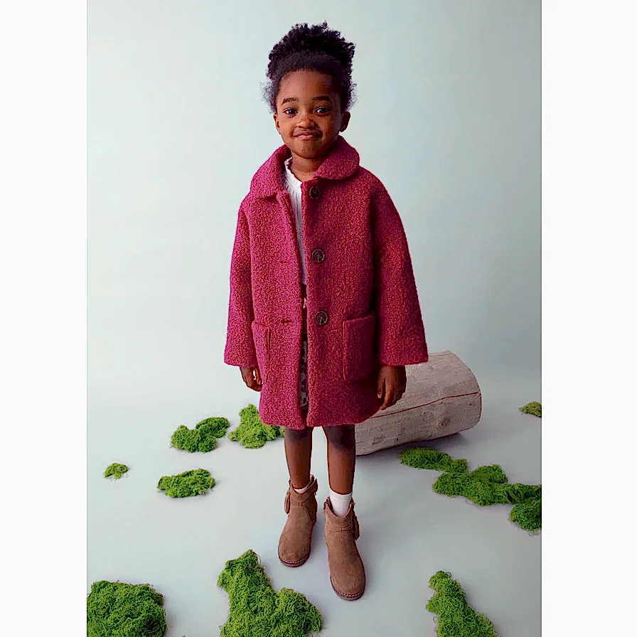 Mayoral Kışlık Kız Kürk Kaban Kırmızı