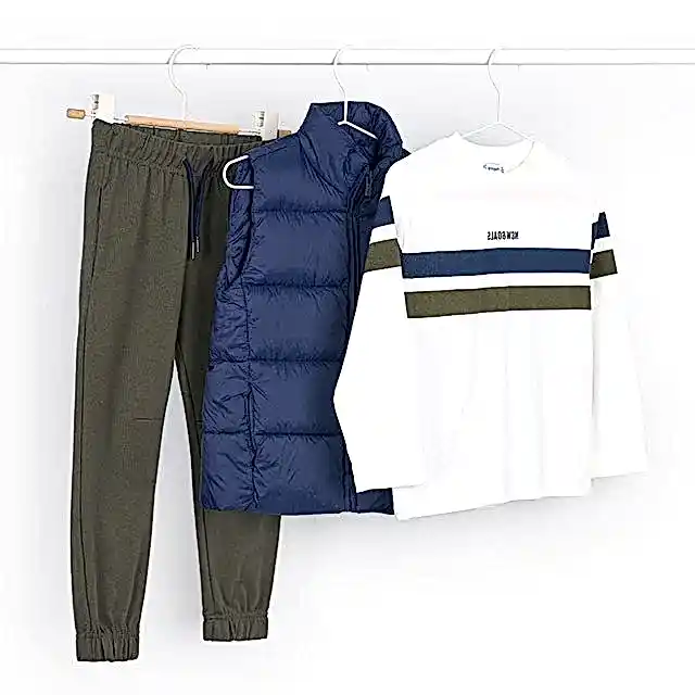 Mayoral Kışlık Erkek Anorak Yelek Sweatshirt Eşofman Set Lacivert