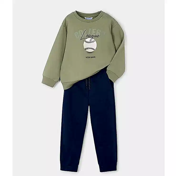 Mayoral Kışlık Erkek Sweatshirt Eşofman Set Yeşil