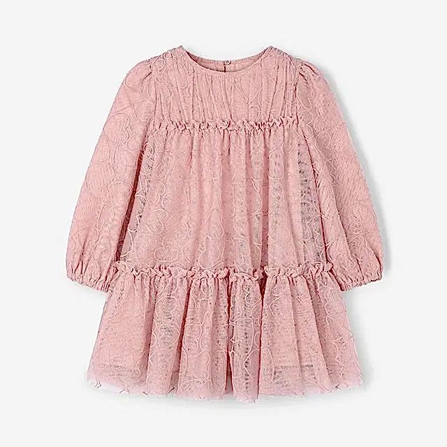 Mayoral Kışlık Kız Tül Elbise Pembe