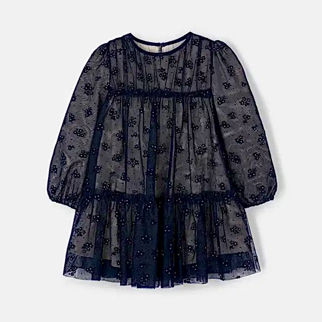 Mayoral Kışlık Kız Tül Elbise Lacivert