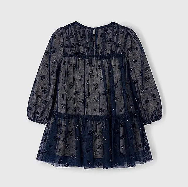 Mayoral Kışlık Kız Tül Elbise Lacivert