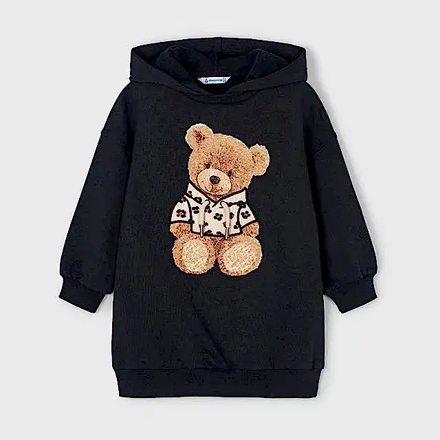 Mayoral Kışlık Kız Kapşonlu Elbise Siyah