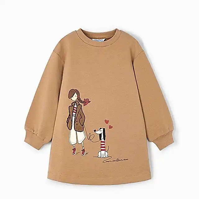 Mayoral Kışlık Kız Elbise Kahverengi