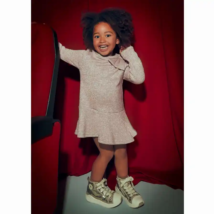 Mayoral Kışlık Kız Örme Elbise Bej