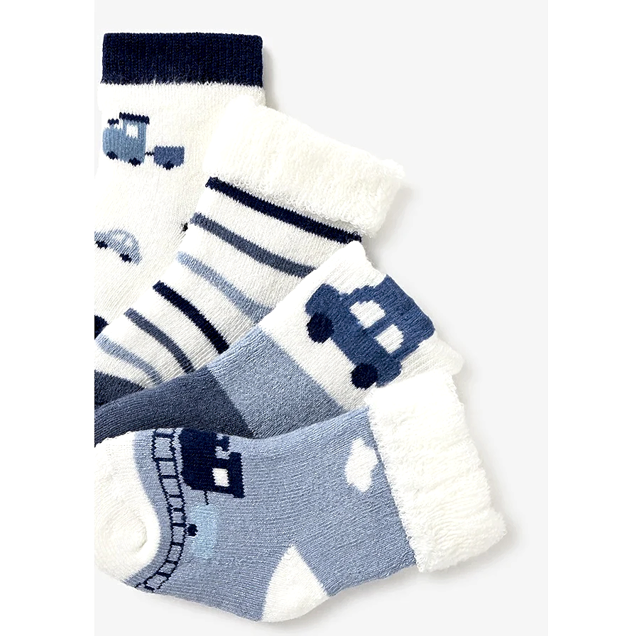 Mayoral Kışlık Erkek Bebek Çorap Dörtlü Set Mavi