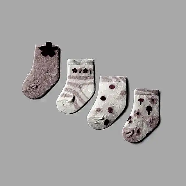 Mayoral Kışlık Kız Bebek Çorap Dörtlü Set Pembe