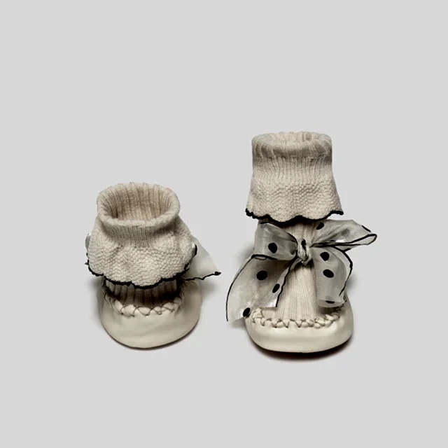 Mayoral Kışlık Kız Bebek Örme Bot Patik Ekru
