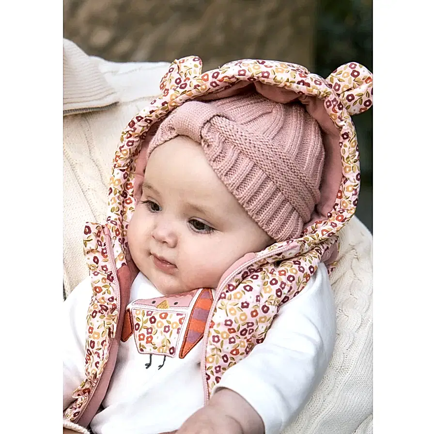 Mayoral Kışlık Kız Bebek Örme Bere Eldiven Set Pembe