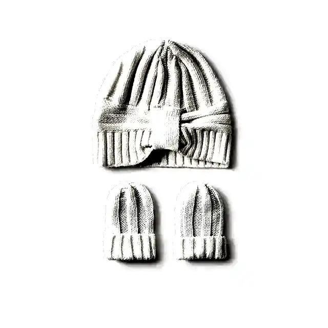 Mayoral Kışlık Kız Bebek Örme Bere Eldiven Set Ekru