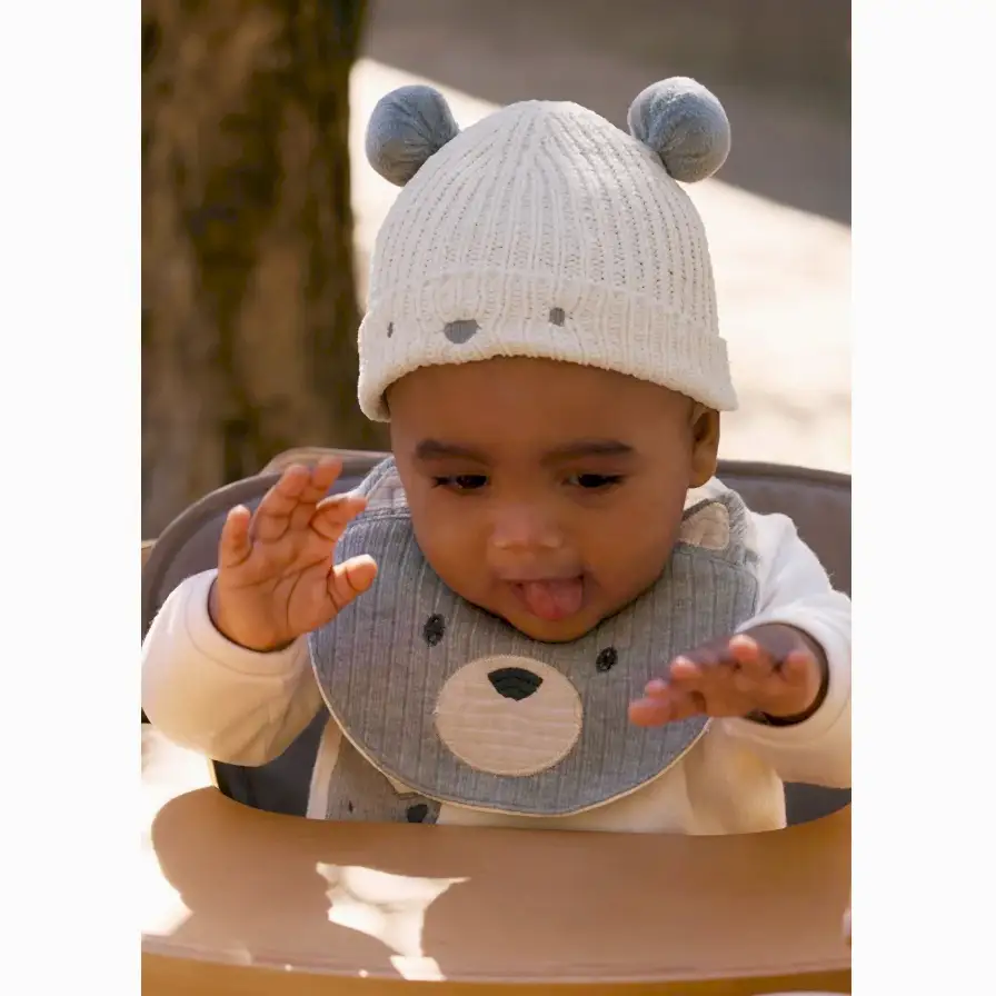 Mayoral Kışlık Erkek Bebek Örme Bere Eldiven Set Ekru