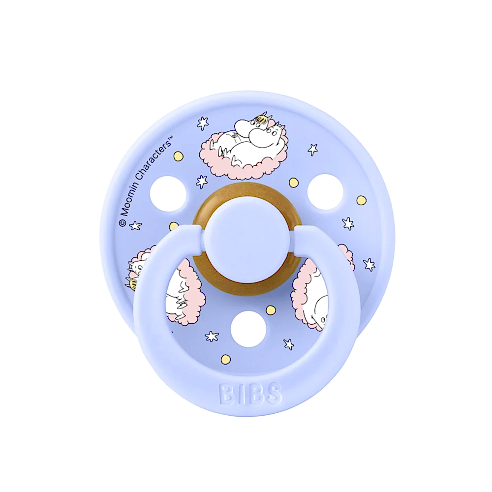 Bibs x Moomin Colour Dreaming Friends Hush Kauçuk Emzik 0-6 Ay Mavi - Emzik ve Aksesuarları