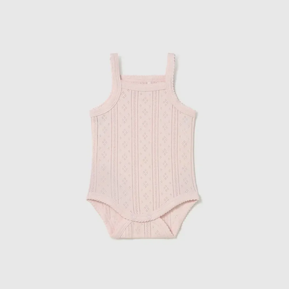 Mayoral Yazlık Kız Bebek Kolsuz Body Pembe