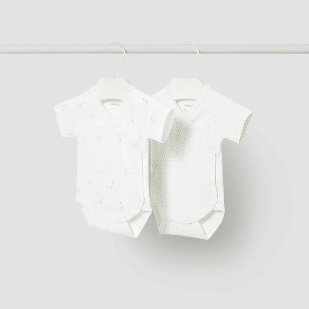 Mayoral Yazlık Erkek Bebek Kısa Kol Body 2'li Set Beyaz