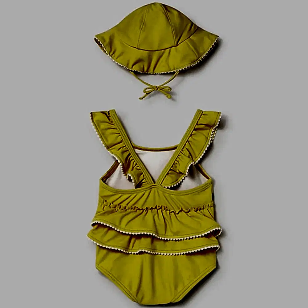 Mayoral Yazlık Kız Bebek Mayo Şapka 2'li Set Sarı