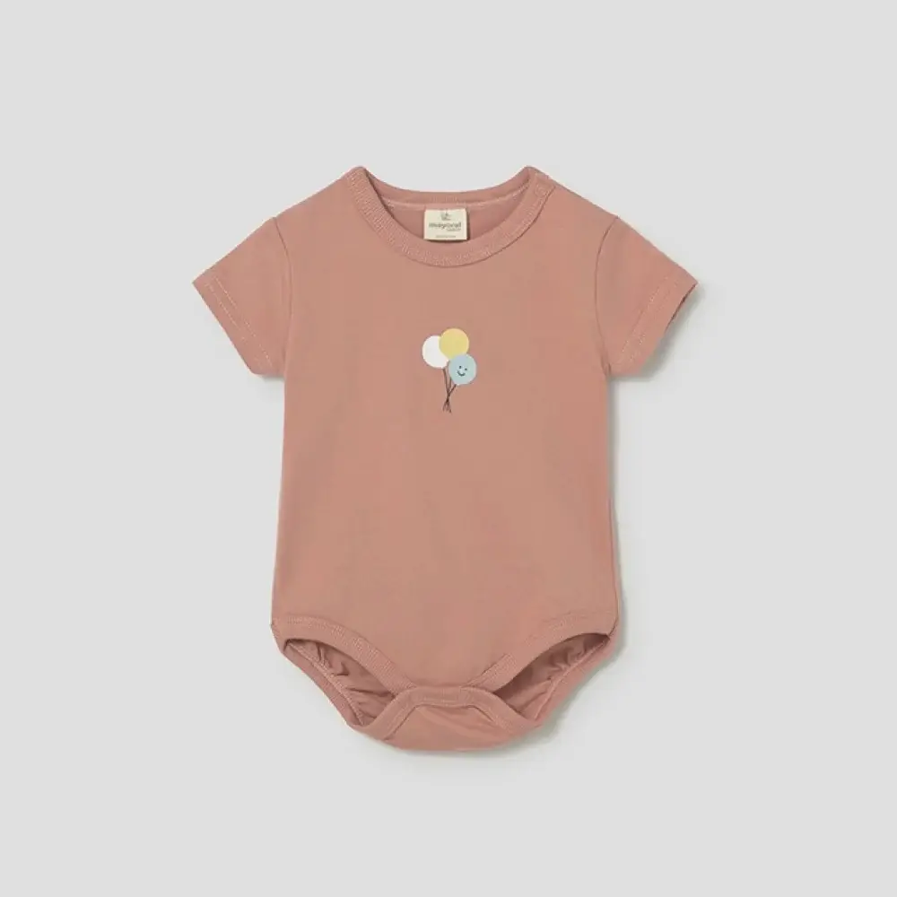 Mayoral Yazlık Bebek Kısa Kol Body 2'li Set Kahverengi