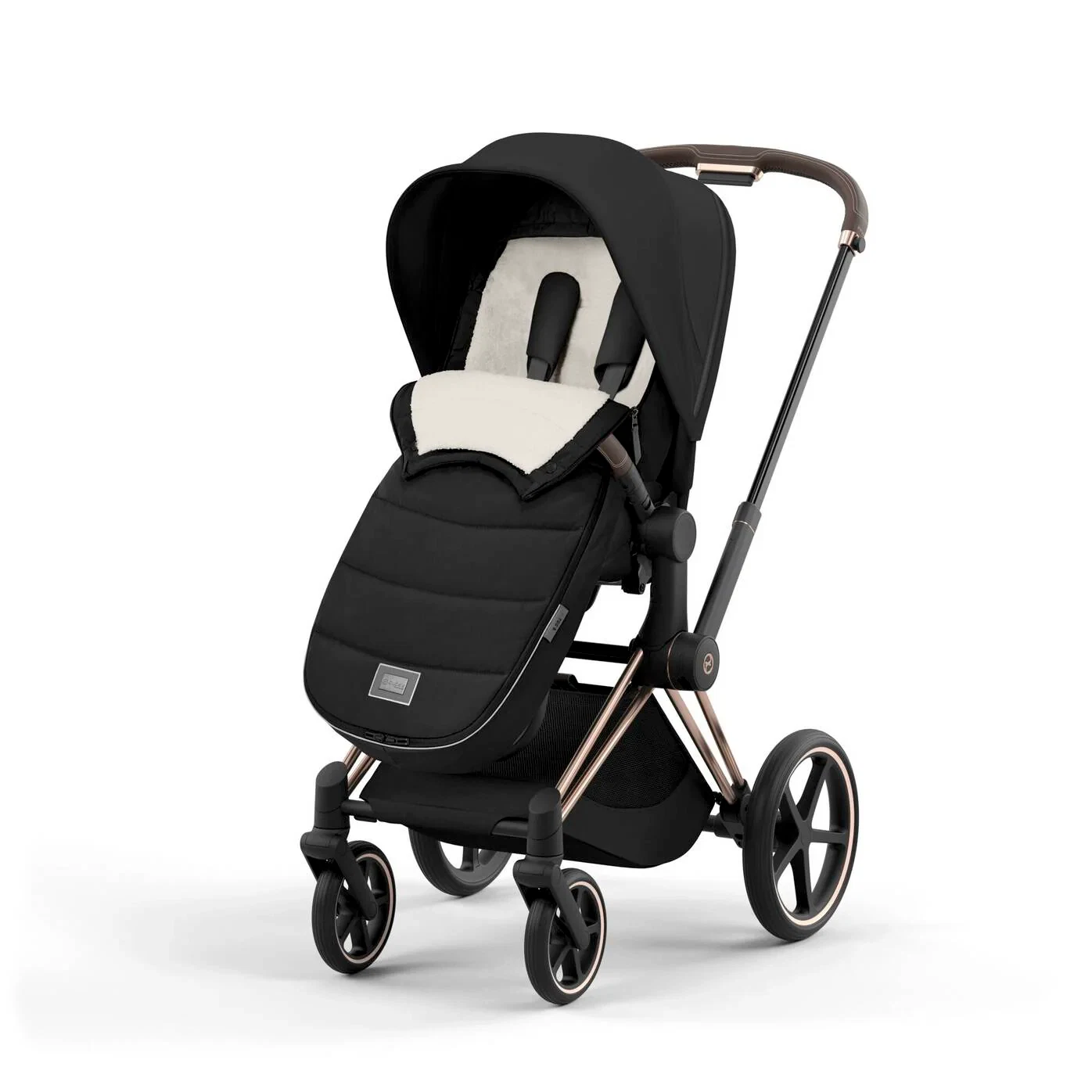 Cybex Bebek Arabası Ayak Tulumu Platinum Sephia Black - Bebek Arabaları - Görsel 2