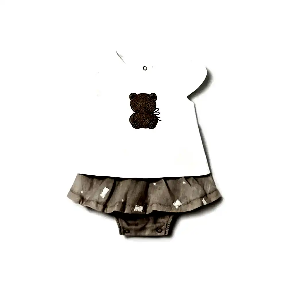 Mayoral Yazlık Kız Bebek Bluz Etek Set Bej