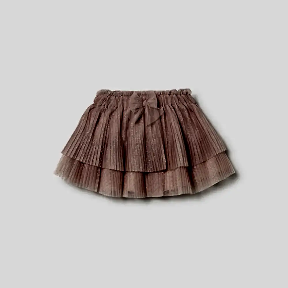 Mayoral Yazlık Kız Bebek Pileli Tül Etek Pembe