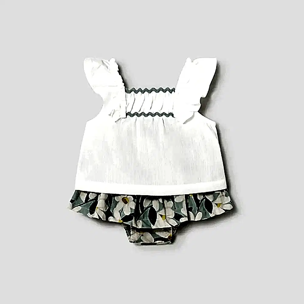 Mayoral Yazlık Kız Bebek Bluz Etek Set Yeşil