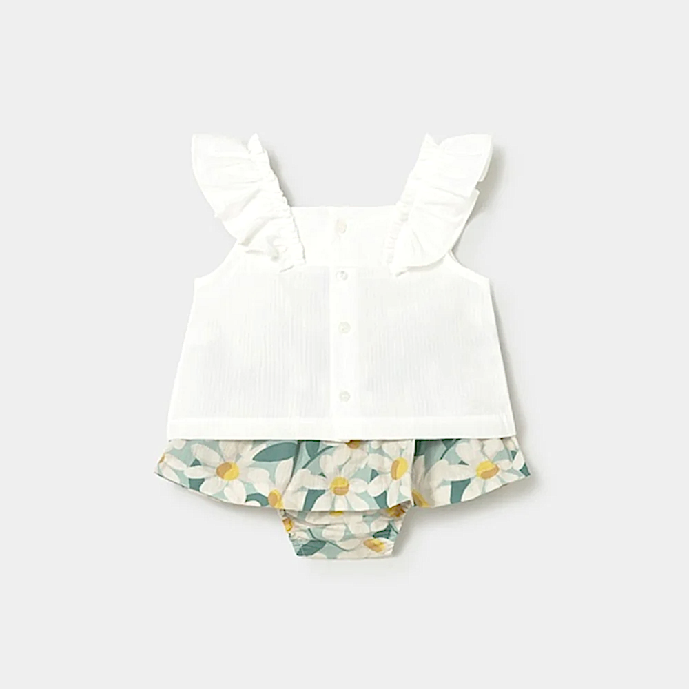 Mayoral Yazlık Kız Bebek Bluz Etek Set Yeşil